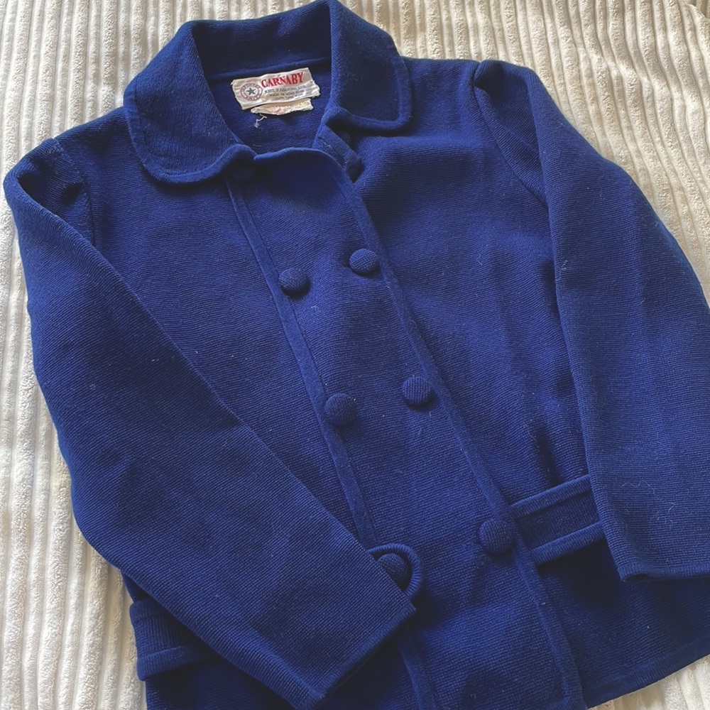 Vintage Carnaby Navy Wool Jacket Sz Extra Small 💙